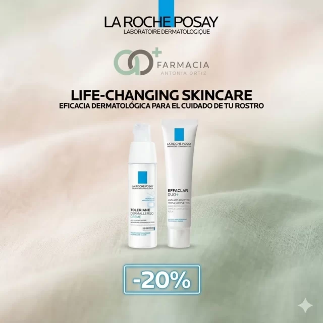 ​¿Piel sensible o con imperfecciones? Tenemos el dúo dinámico. 🛡️+🧴

​Sabemos que cuidar tu rostro es una prioridad, por eso queremos ponértelo fácil:

​Toleriane Dermallergo: Hidratación intensa y alivio inmediato para pieles sensibles.

​Effaclar Duo+: El tratamiento experto contra imperfecciones y marcas.

​🎁 ¡Y lo mejor! Llévatelos ahora con un -20% de descuento.

​Ven a visitarnos y te asesoramos de forma personalizada. ✨

Escríbenos por DM o WhatsApp para reservar el tuyo.

​#PielSana #Dermatologia #Effaclar #Toleriane #Bienestar SaludCutanea