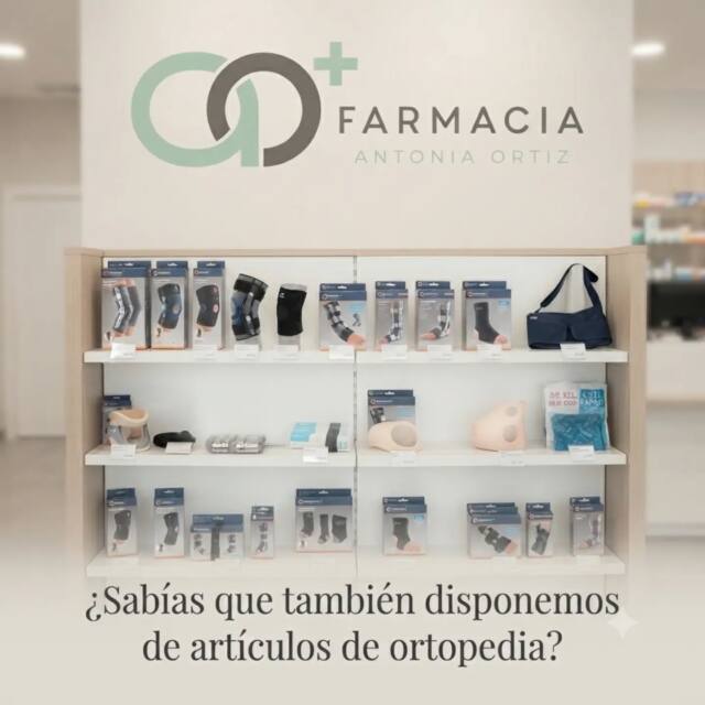 ​¿Sabías que en Farmacia Antonia Ortiz no solo cuidamos de tu salud con medicamentos, sino que también somos tu punto de referencia en ortopedia? 🏥✨

​Sabemos que una lesión, una molestia deportiva o el día a día pueden requerir un soporte extra. Por eso, hemos ampliado nuestra selección de artículos de ortopedia para ofrecerte soluciones de calidad:

​✅ Rodilleras de soporte y estabilización.
✅ Muñequeras ergonómicas.
✅ Tobilleras, soportes cervicales y mucho más.

​Nuestro equipo está formado para asesorarte y ayudarte a elegir el artículo que mejor se adapte a tus necesidades específicas para que recuperes tu bienestar cuanto antes. 🩹💪

​Ven a visitarnos y descubre todo lo que podemos hacer por ti. ¡Te esperamos!

#Ortopedia #SaludYBienestar #CuidadoPersonal #Farmacia