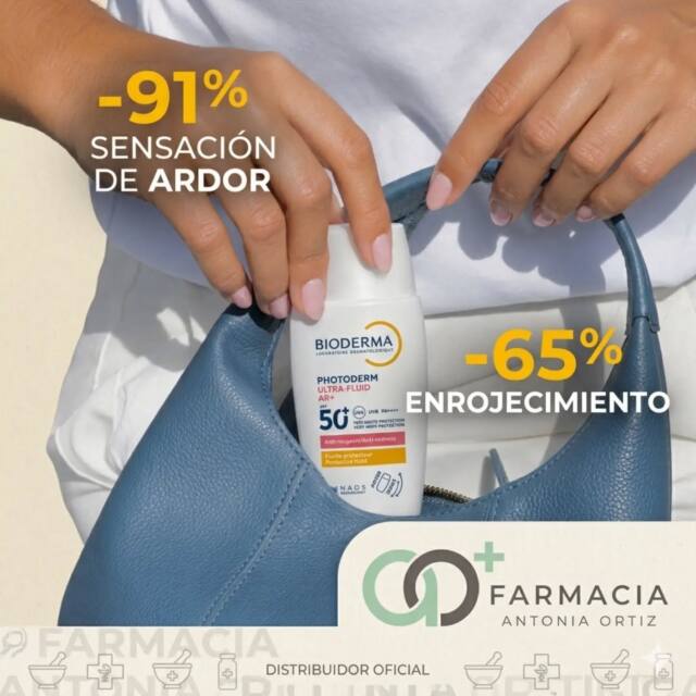 ¿Sufres de piel sensible o reactiva? 
¡Tenemos una novedad que te va a encantar! 

Bioderma llega a nuestra farmacia con su línea photoderm AR para calmar tu piel, logrando una reducción del -91% en sensación de ardor y -65% en enrojecimiento.

El Photoderm Ultra-Fluid AR+ SPF 50+ de Bioderma es un protector solar de alta gama diseñado específicamente para pieles sensibles, reactivas y con tendencia a rojeces.

 ¿Ya la conocías? ¡Cuéntennos en los comentarios!

#FarmaciaAntoniaOrtiz, #Bioderma, #PielSensible, #Skincare, #NovedadFarmacia